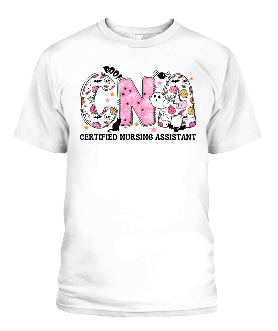 Certified Nursing Assistant Nurse Halloween Boo Ghost Women Shirt