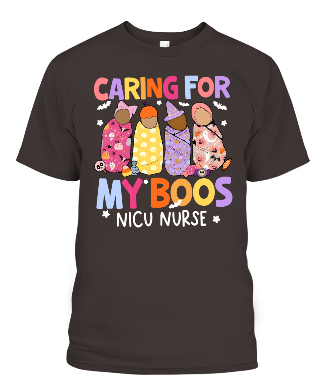 Groovy Caring For My Boos NICU Nurse Appreciation Halloween T-shirt