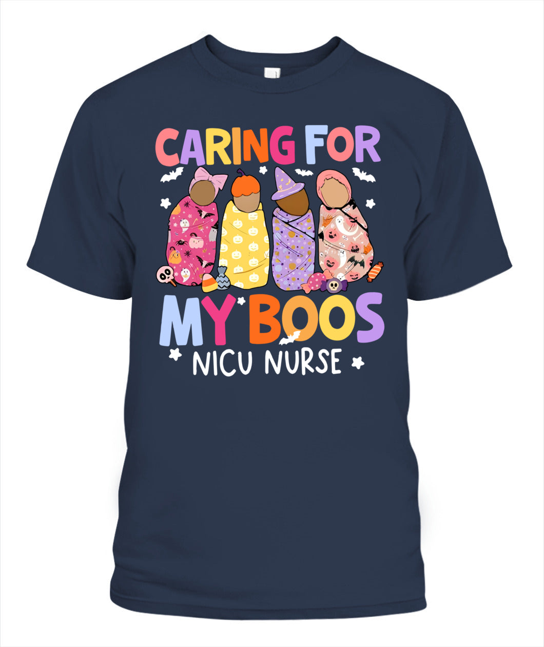 Groovy Caring For My Boos NICU Nurse Appreciation Halloween T-shirt