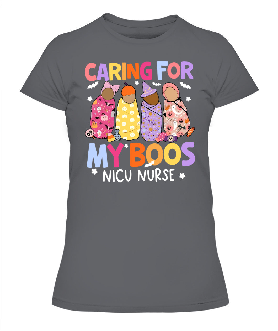 Groovy Caring For My Boos NICU Nurse Appreciation Halloween T-shirt