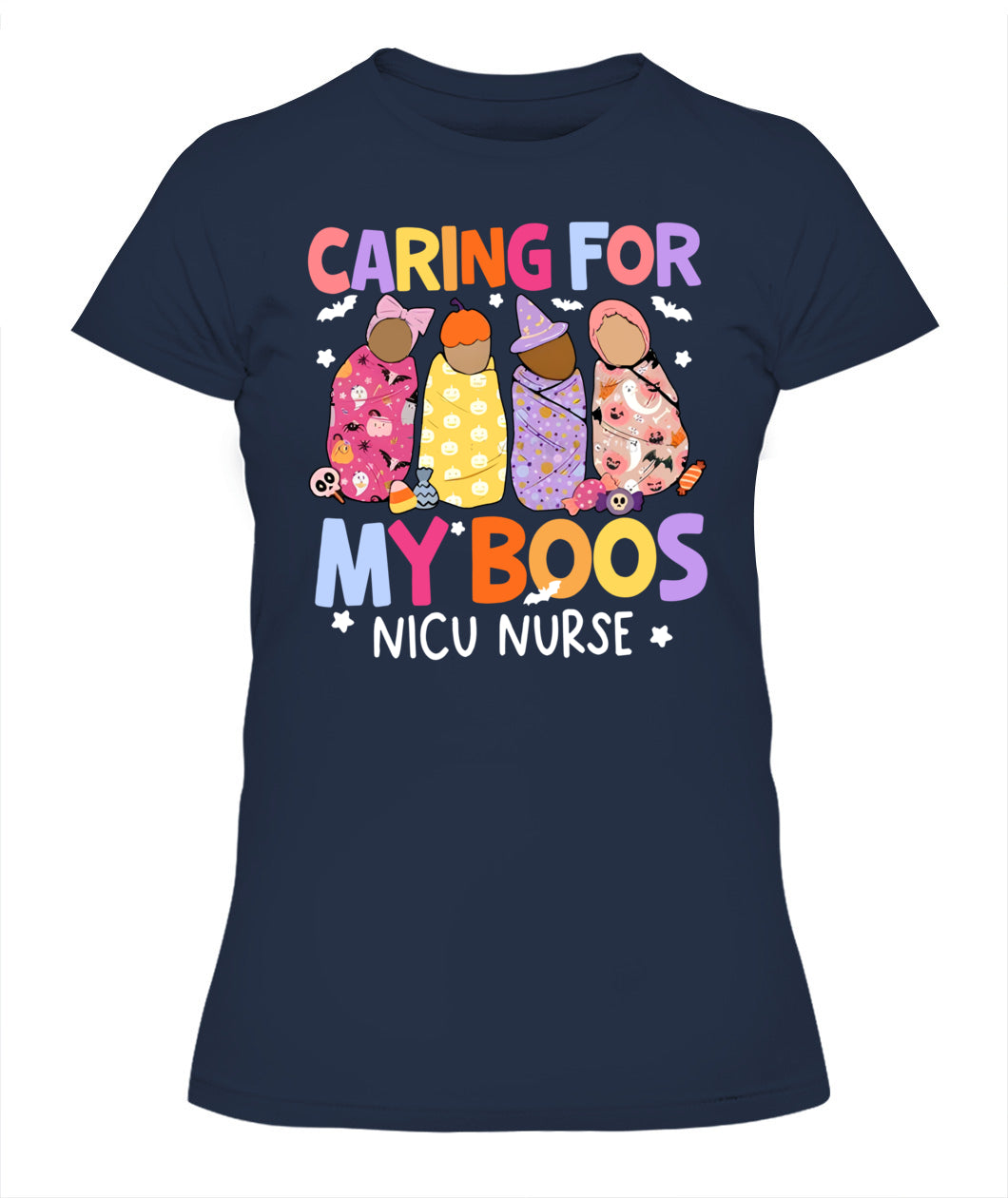 Groovy Caring For My Boos NICU Nurse Appreciation Halloween T-shirt
