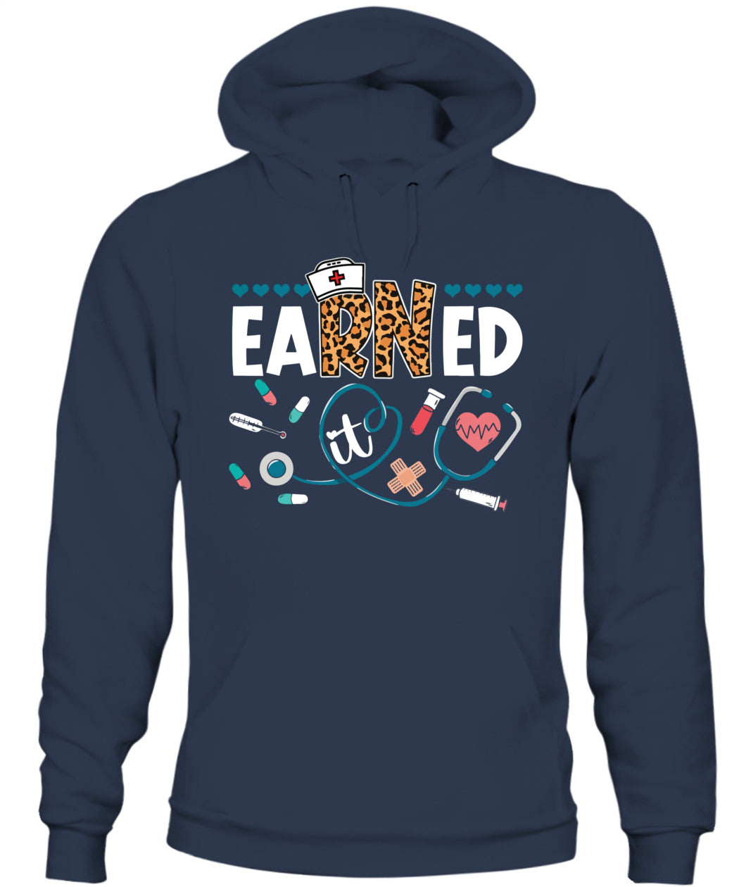 Earned It RN Nurse Graduation Registered Nurses Women Girls Shirt