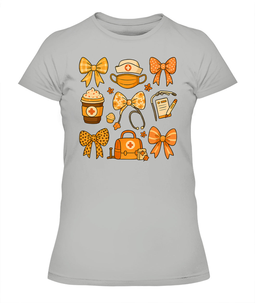 Nurse Fall Thankful Coquette Bow Stethoscope Thanksgiving