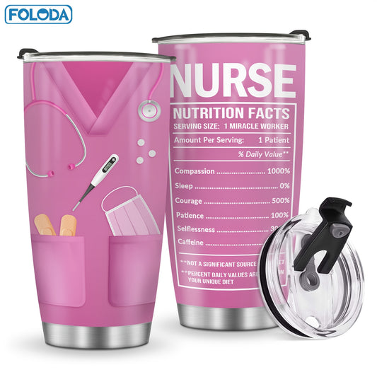 Nurse Doctor Tumbler With Lid, 20oz Stainless Steel Water Bottle