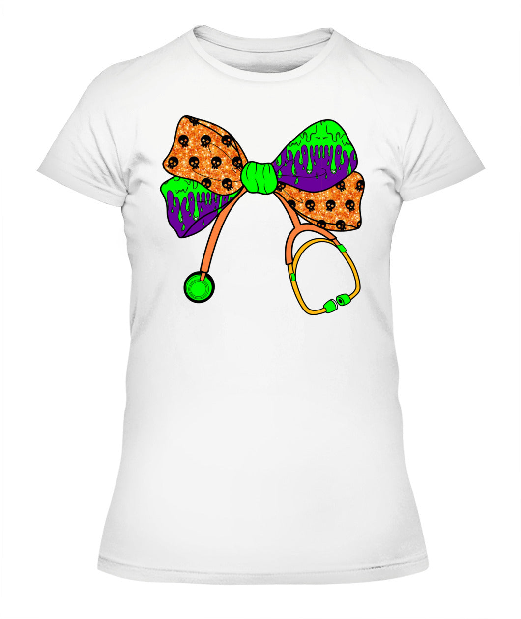 Retro Nurse Coquette Bow Stethoscope Halloween Spooky Season