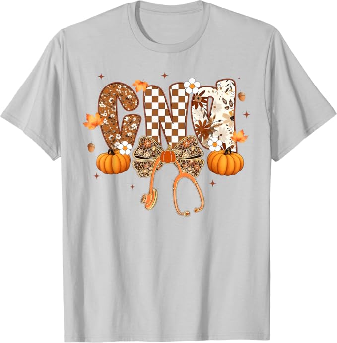 Funny CNA Nurse Coquette Bow Stethoscope Fall Girls Women Thanksgiving Nurse Gifts