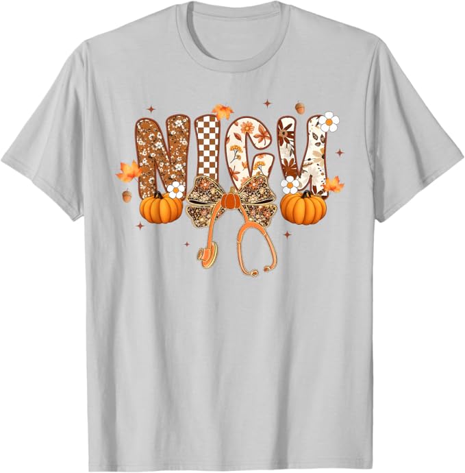 Funny NICU Nurse Coquette Bow Stethoscope Fall Girls Women Thanksgiving Nurse Gifts