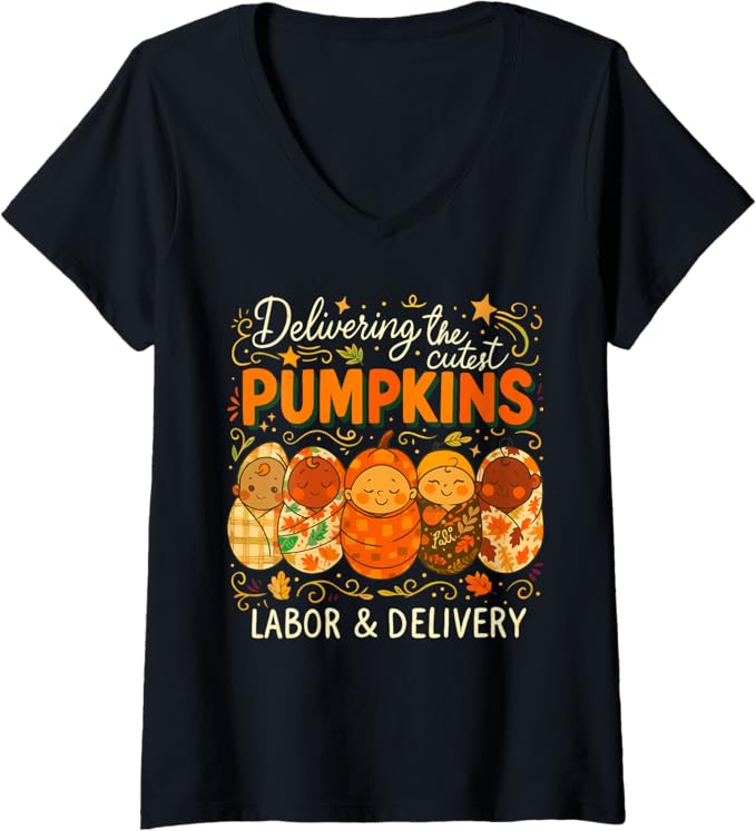 Delivering the Cutest Pumpkins Halloween L&D Sweatshirt | Labor & Delivery Nurse Crewneck Halloween Shirts