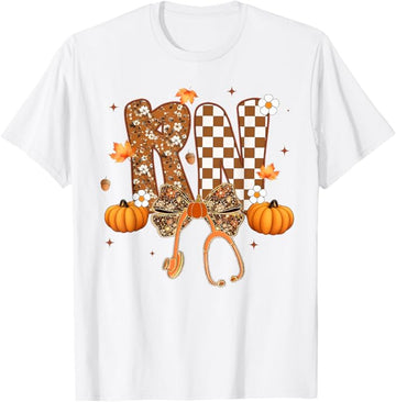 Funny RN Nurse Coquette Bow Stethoscope Fall Girls Women Thanksgiving Nurse Gifts