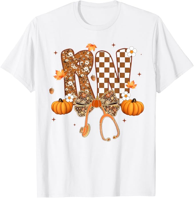 Funny RN Nurse Coquette Bow Stethoscope Fall Girls Women Thanksgiving Nurse Gifts