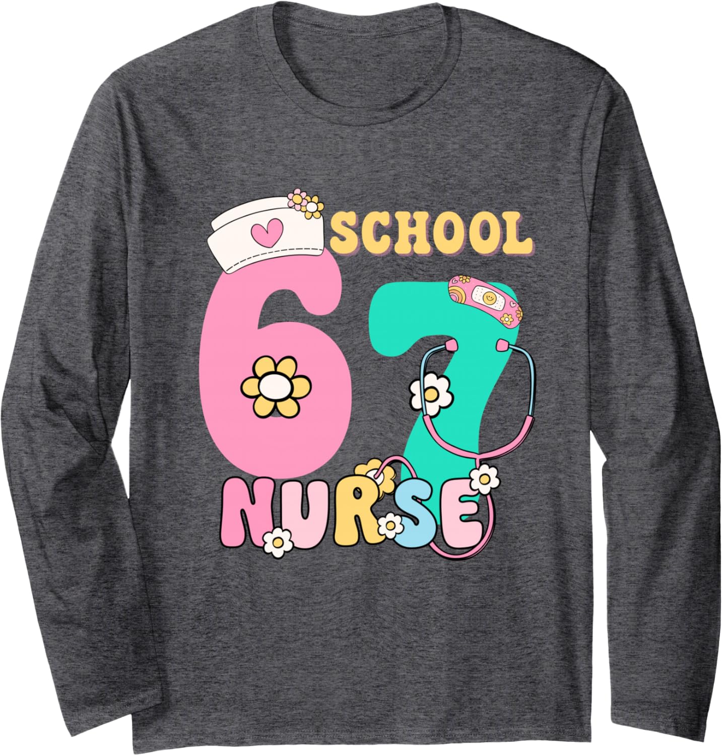 67 Meme Funny School Nurse Pastel Retro Design Shirts