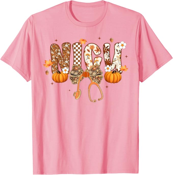 Funny NICU Nurse Coquette Bow Stethoscope Fall Girls Women Thanksgiving Nurse Gifts