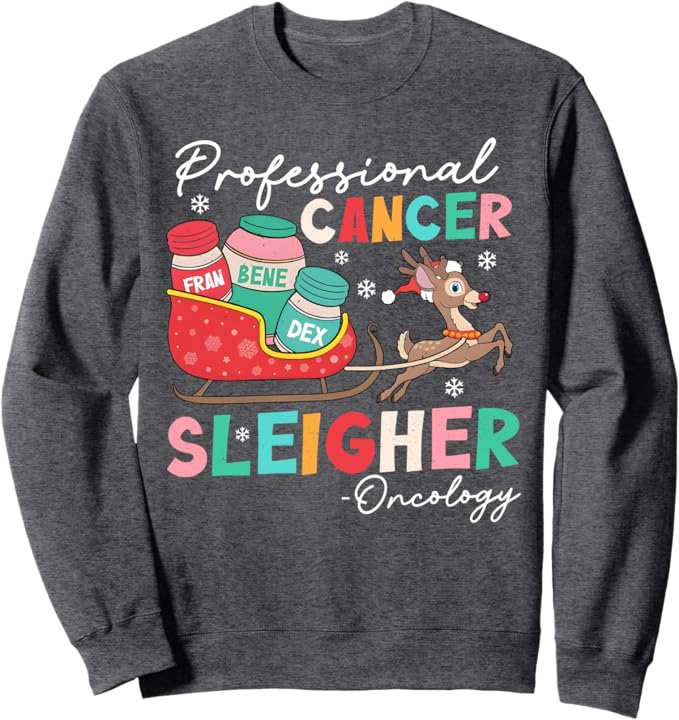 Groovy Professional Cancer Sleigher Oncology Nurse Christmas Shirts