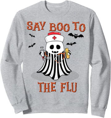 Say Boo to The Flu Ghost Nurse Halloween Designs