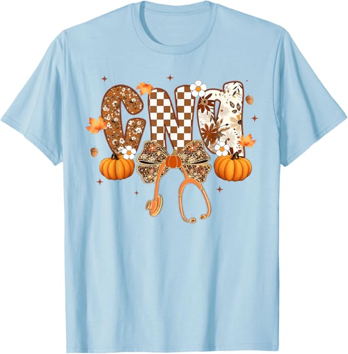 Funny CNA Nurse Coquette Bow Stethoscope Fall Girls Women Thanksgiving Nurse Gifts