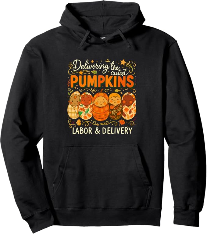 Delivering the Cutest Pumpkins Halloween L&D Sweatshirt | Labor & Delivery Nurse Crewneck Halloween Shirts