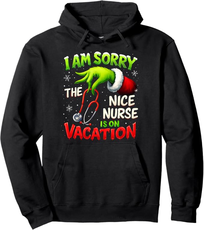Christmas Funny I Am Sorry The Niche Nurse Santa Hat Medical Sweatshirt