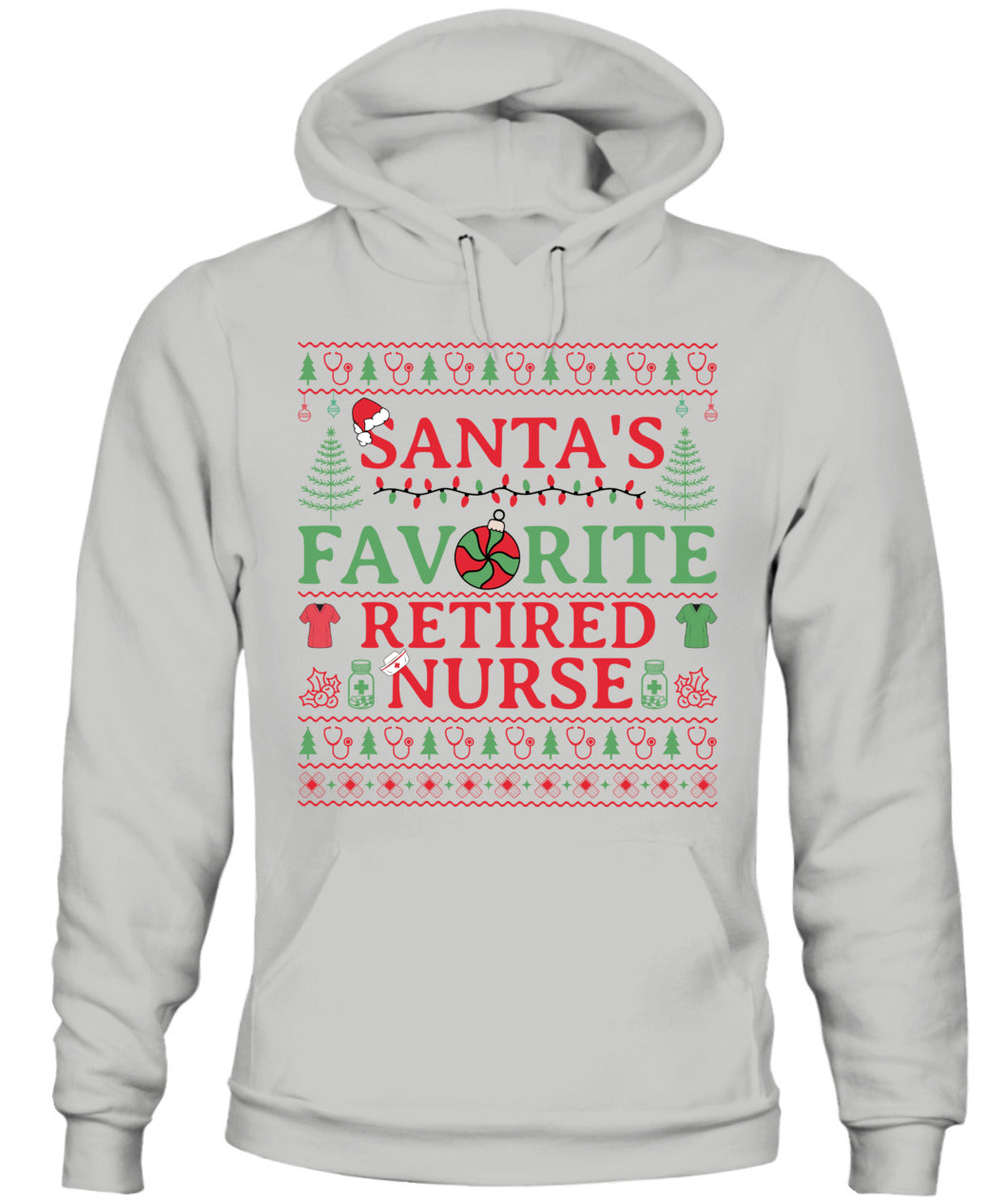 Retired Nurse Ugly Christmas Sweatshirt, Retired Registered Nurse Crewneck