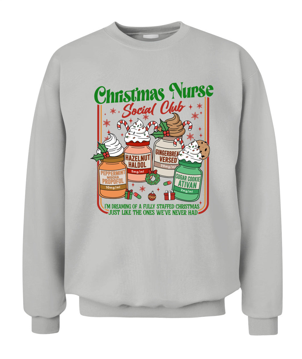 ICU Nurse Christmas Social Club Sweatshirt, Medical Christmas Shirts