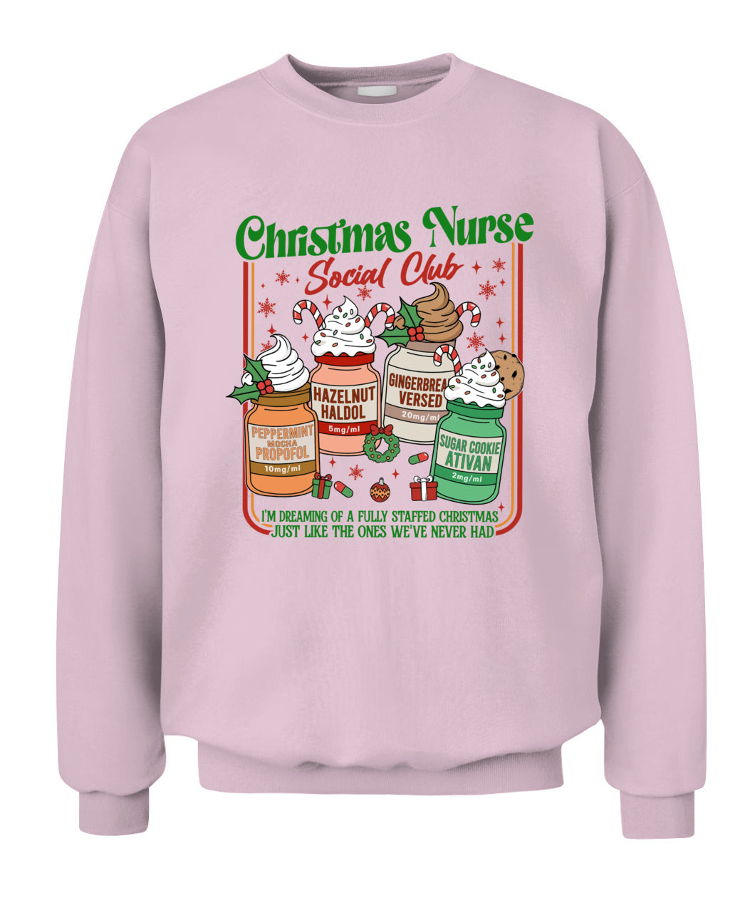 ICU Nurse Christmas Social Club Sweatshirt, Medical Christmas Shirts