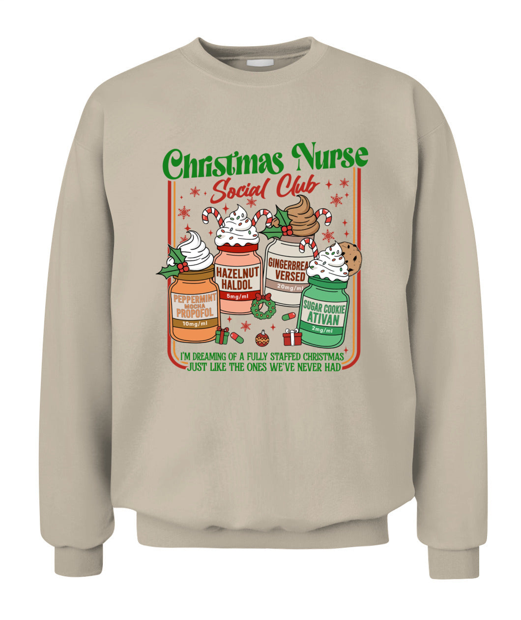 ICU Nurse Christmas Social Club Sweatshirt, Medical Christmas Shirts