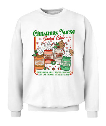 ICU Nurse Christmas Social Club Sweatshirt, Medical Christmas Shirts