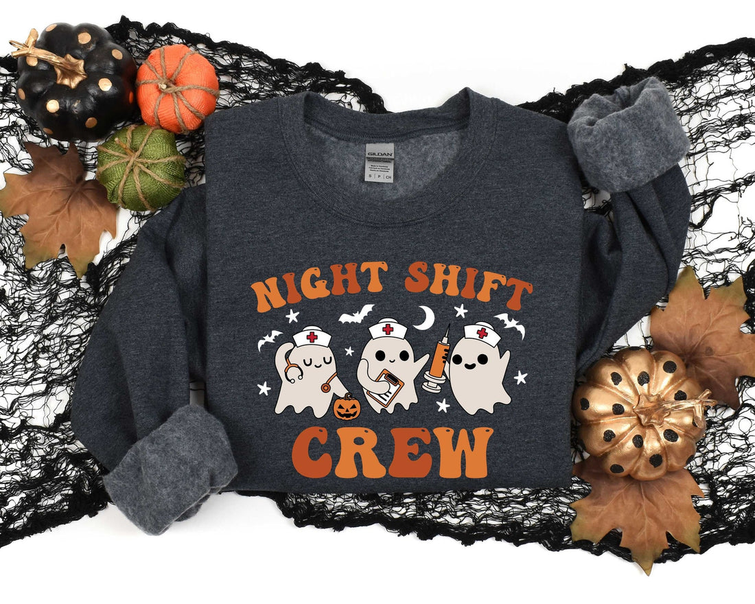 Funny Night Shift Crew Halloween Nurse Sweatshirt