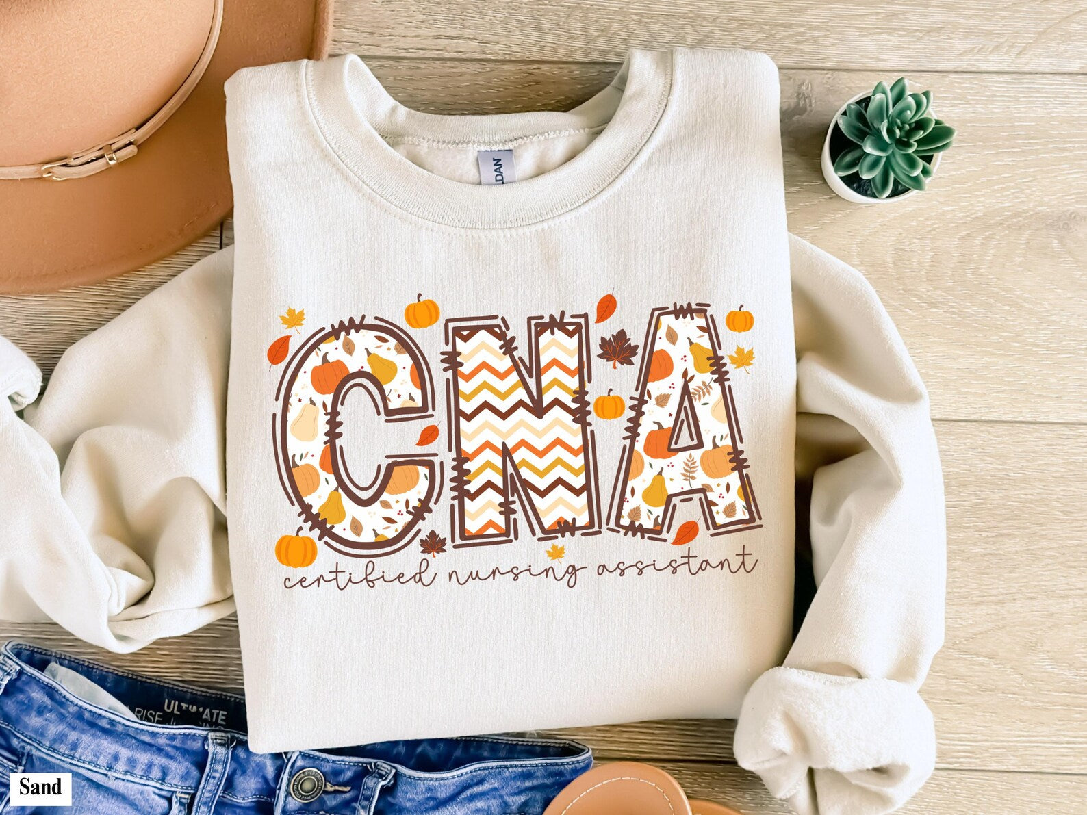 Certified Nursing Assistant Thanksgiving Crewneck Gift for CNA
