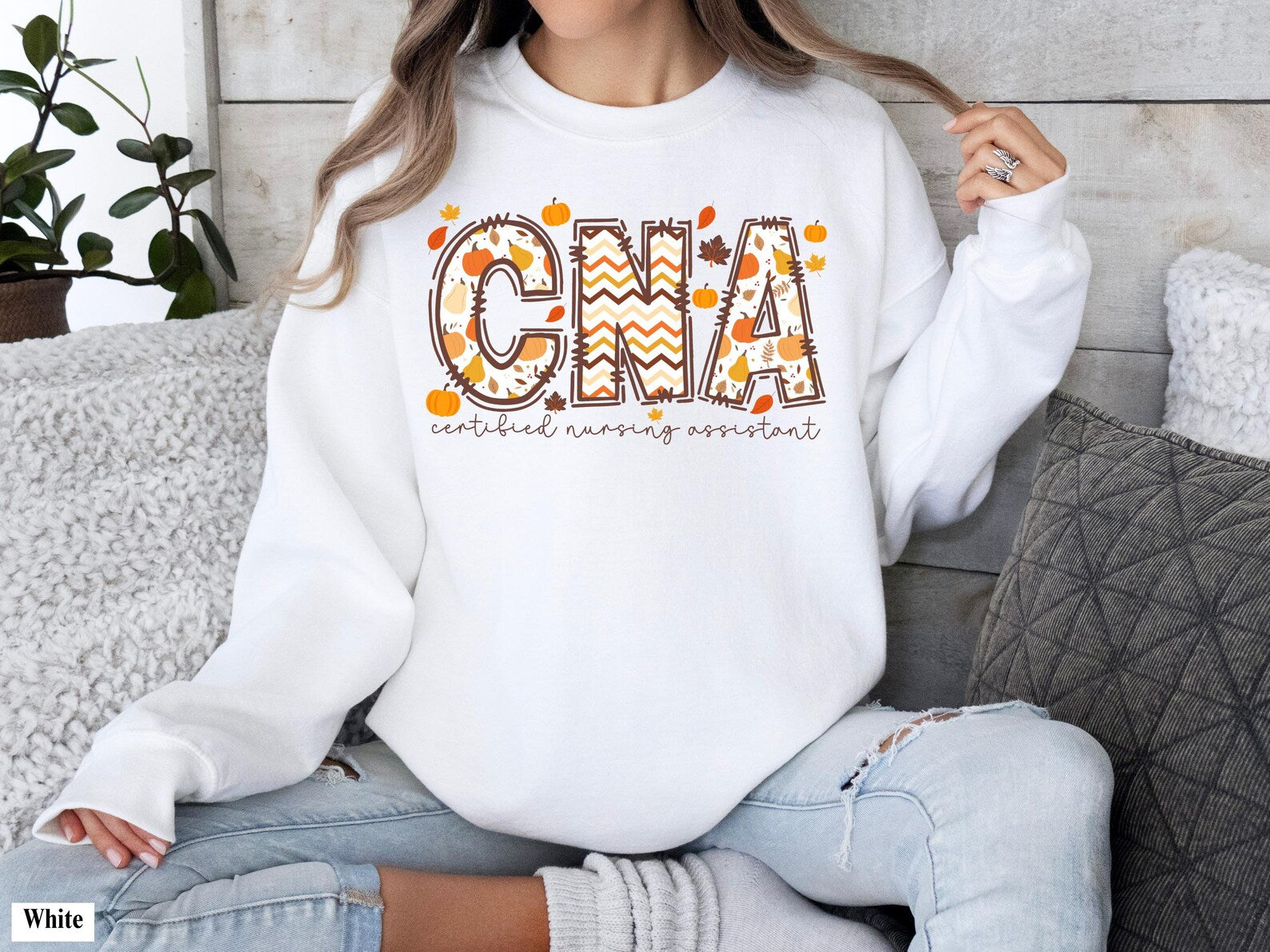 Certified Nursing Assistant Thanksgiving Crewneck Gift for CNA