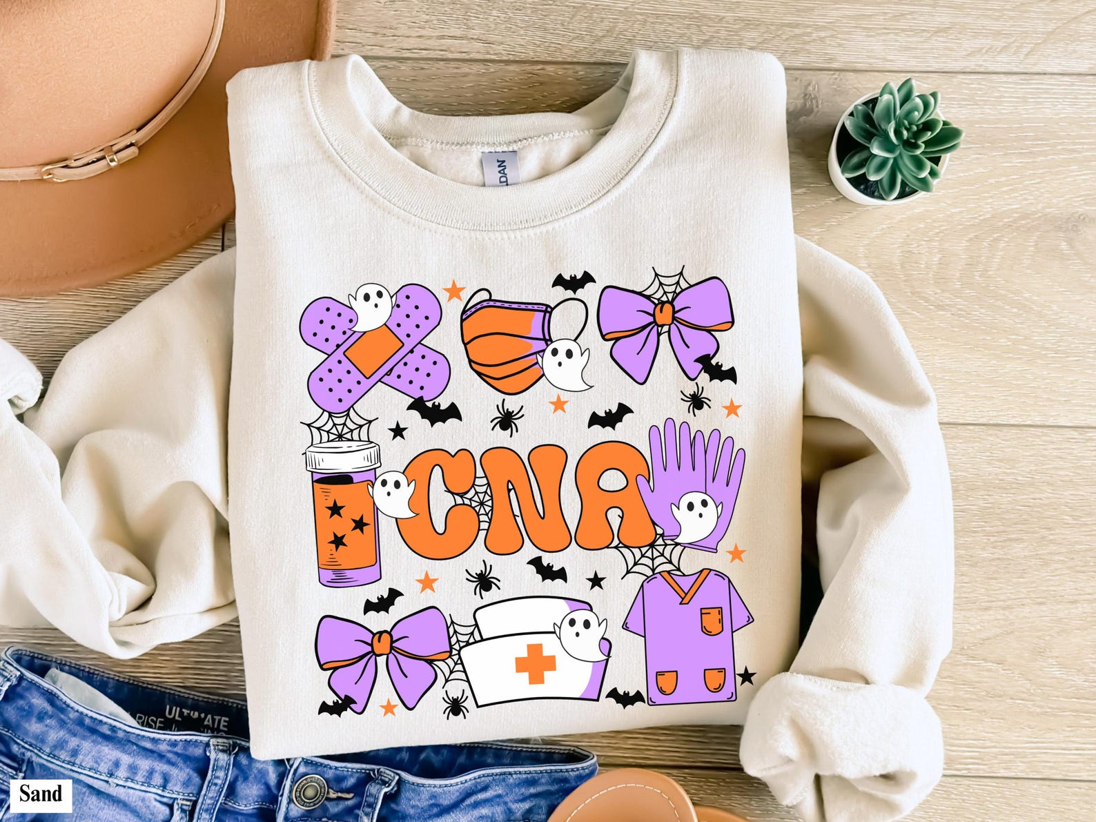 Spooky Season CNA Crewneck | Certified Nursing Assistant Halloween Sweater
