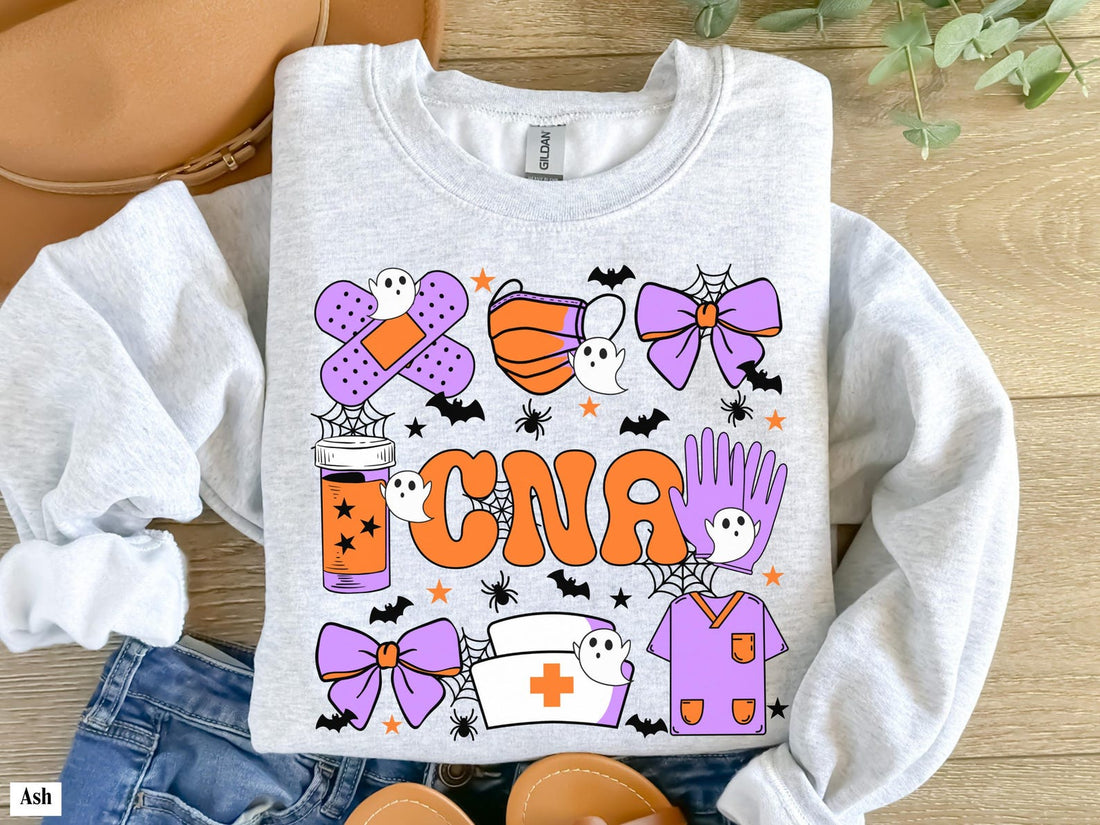 Spooky Season CNA Crewneck | Certified Nursing Assistant Halloween Sweater