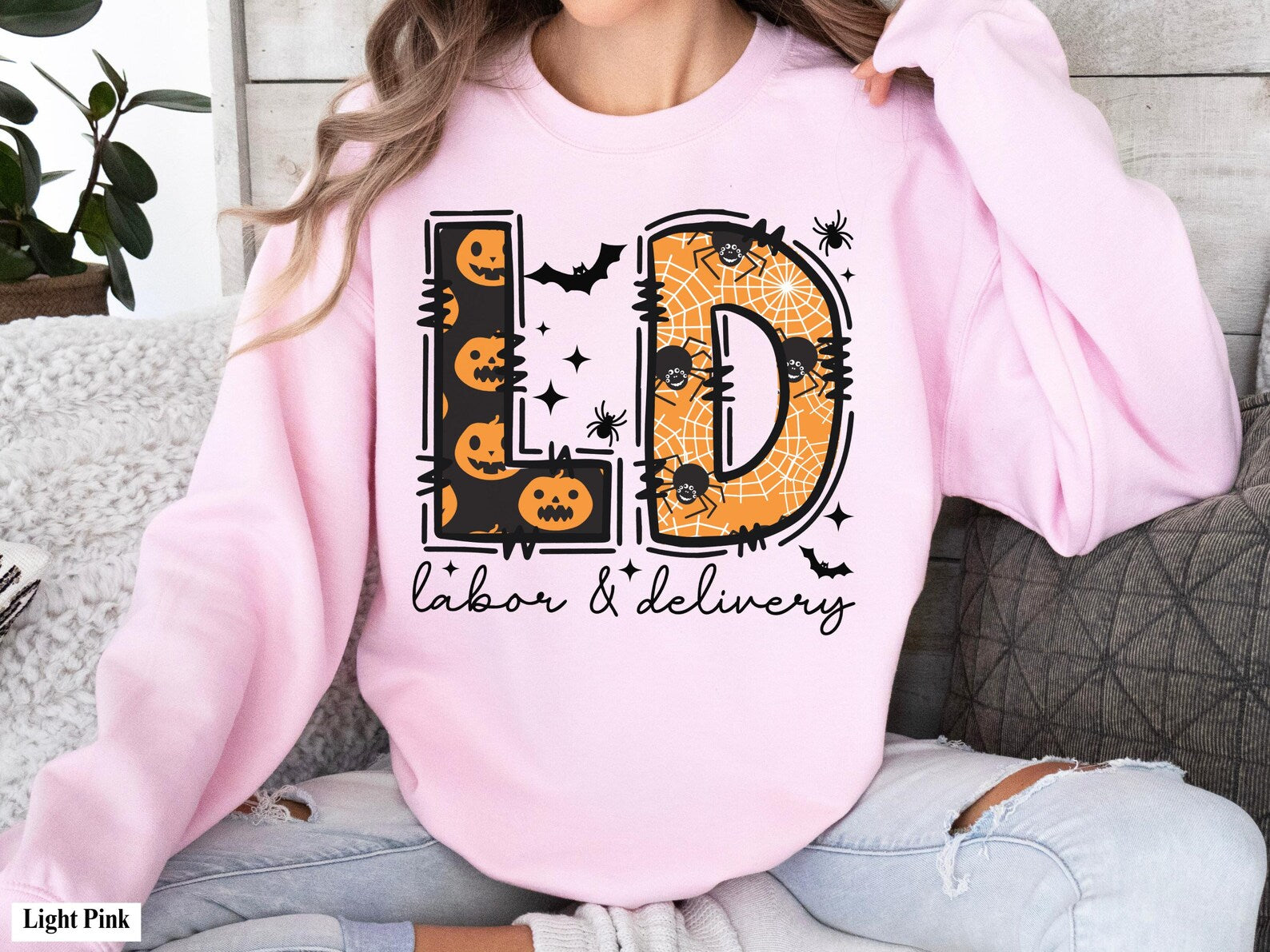 Halloween L&D Sweatshirt | Spooky Labor & Delivery Nurse Crewneck