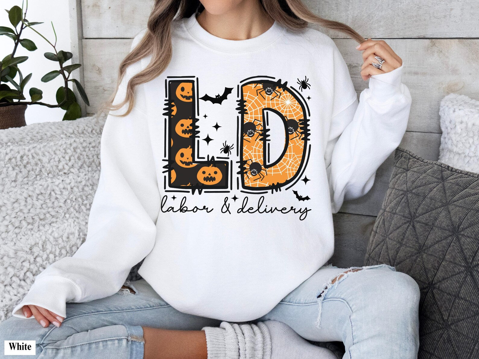 Halloween L&D Sweatshirt | Spooky Labor & Delivery Nurse Crewneck