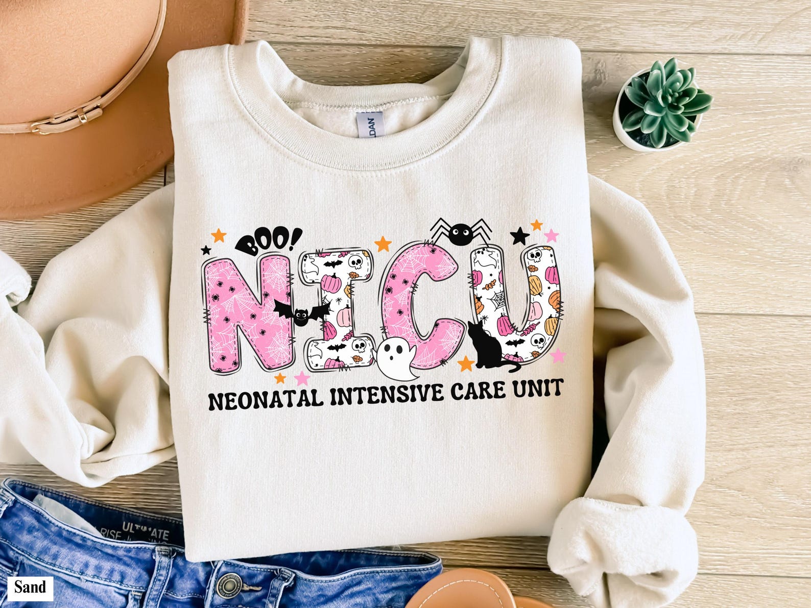 Halloween NICU Sweatshirt | Spooky Neonatal Intensive Care Unit Crewneck