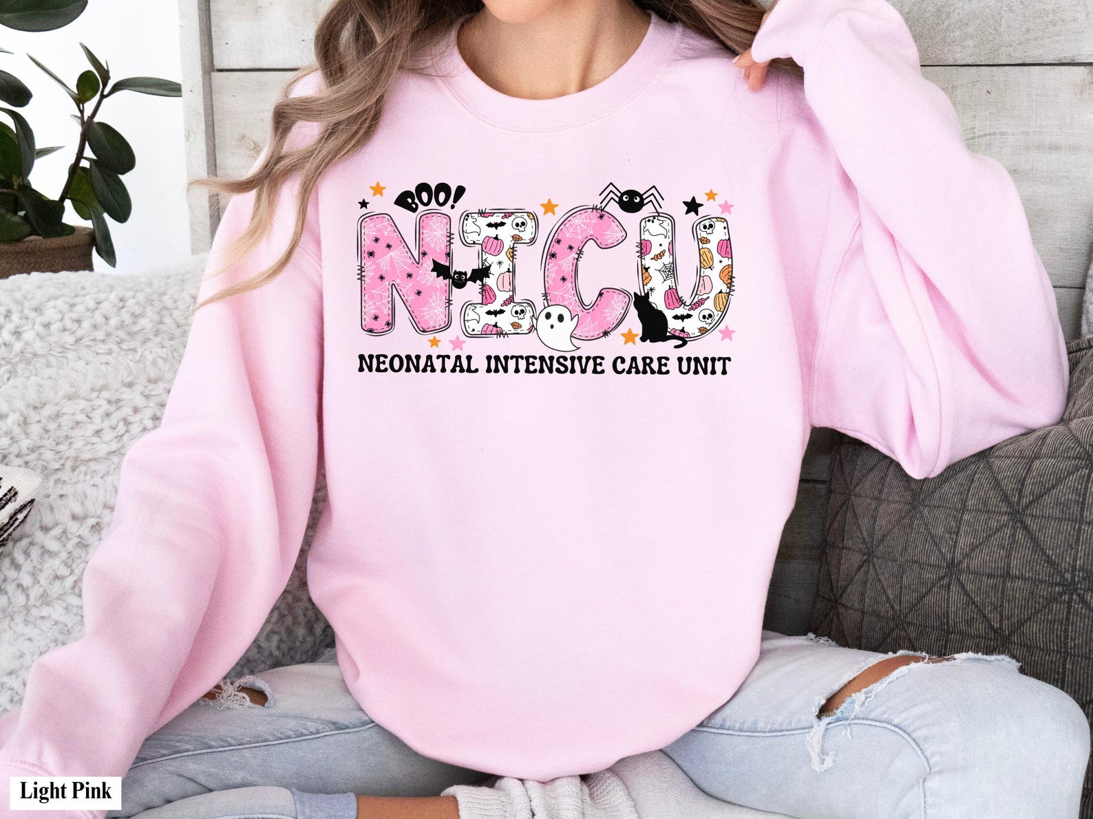 Halloween NICU Sweatshirt | Spooky Neonatal Intensive Care Unit Crewneck