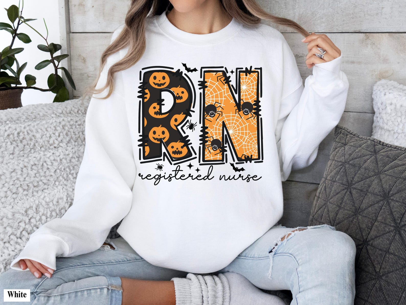 Spooky Season RN Crewneck | Registered Nurse Halloween Sweater