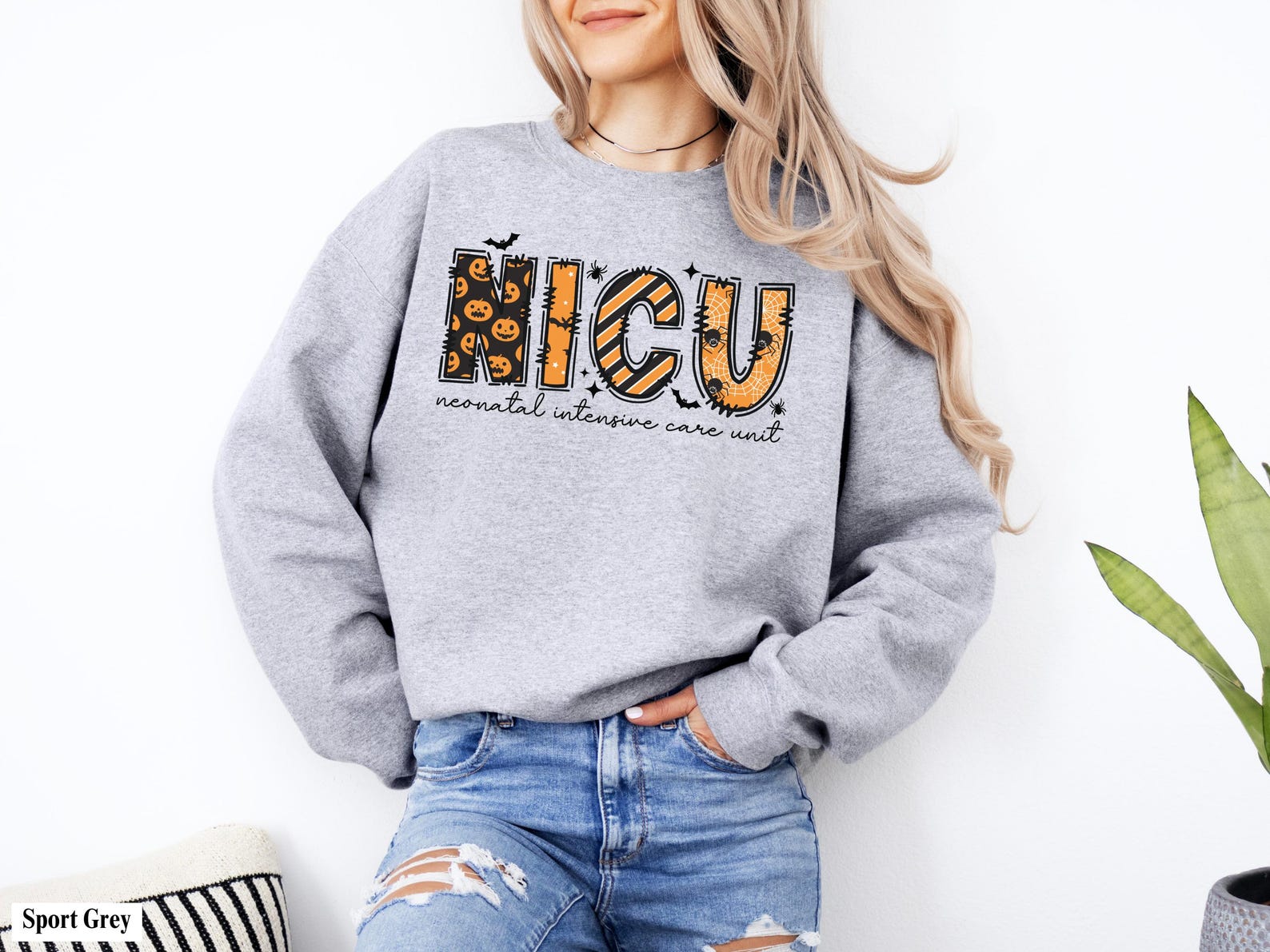 Spooky Season NICU Crewneck | Neonatal Intensive Care Unit Halloween Sweater