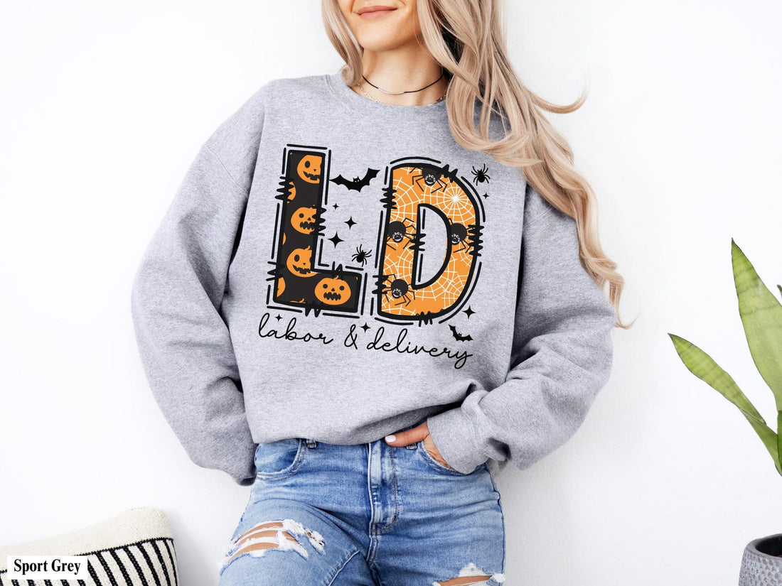 Halloween L&D Sweatshirt | Spooky Labor & Delivery Nurse Crewneck