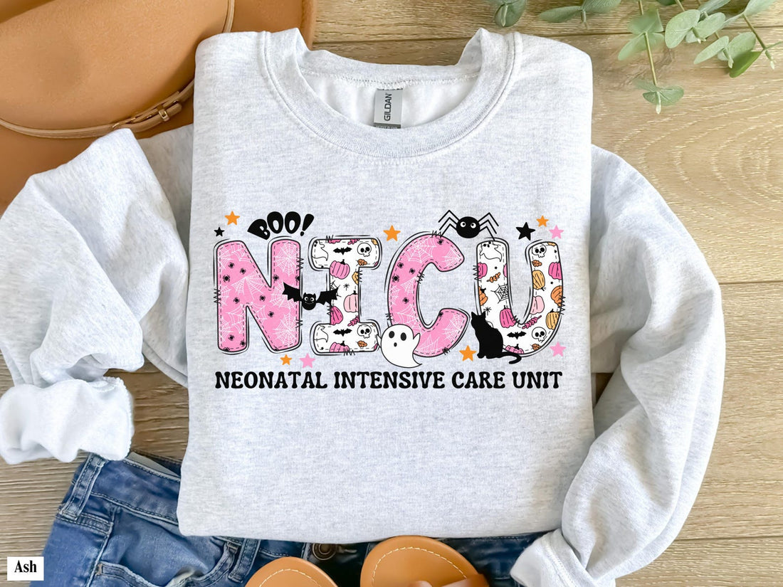 Halloween NICU Sweatshirt | Spooky Neonatal Intensive Care Unit Crewneck
