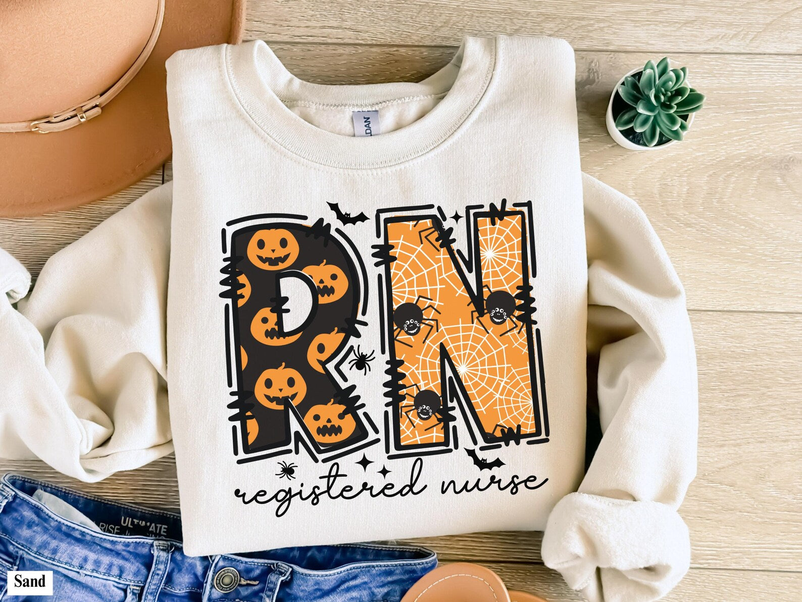 Spooky Season RN Crewneck | Registered Nurse Halloween Sweater