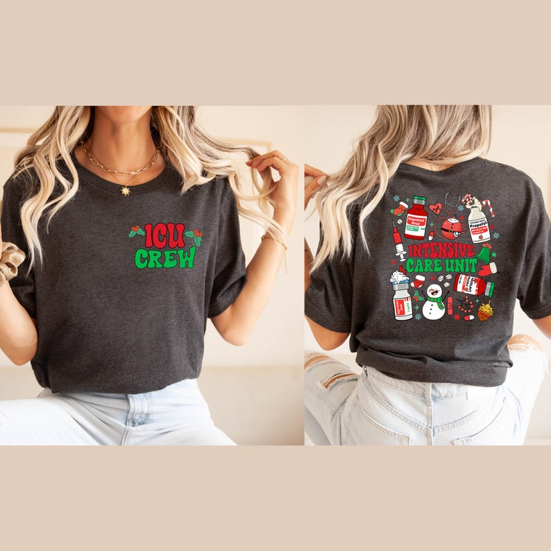 Intensive Care Unit Shirt, ICU Crew Tee, Nurse Christmas Shirt