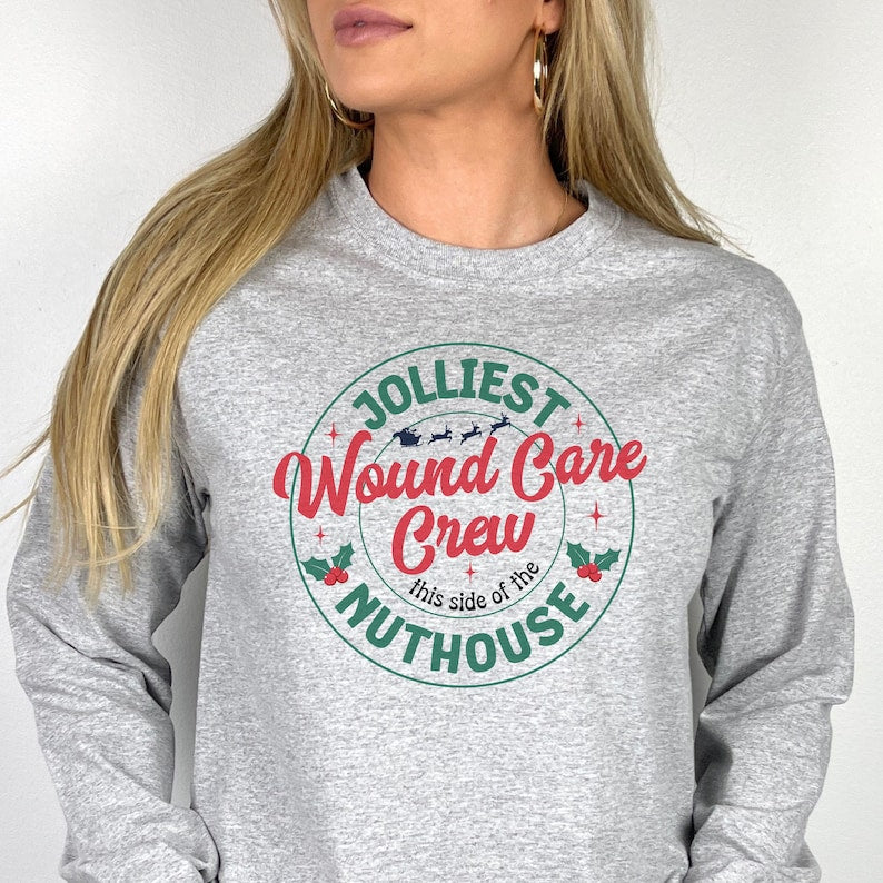 Christmas Wound Care Shirt, Christmas Wound Care Nurse Sweatshirt, Wound Care Nurse Practitioner Holiday