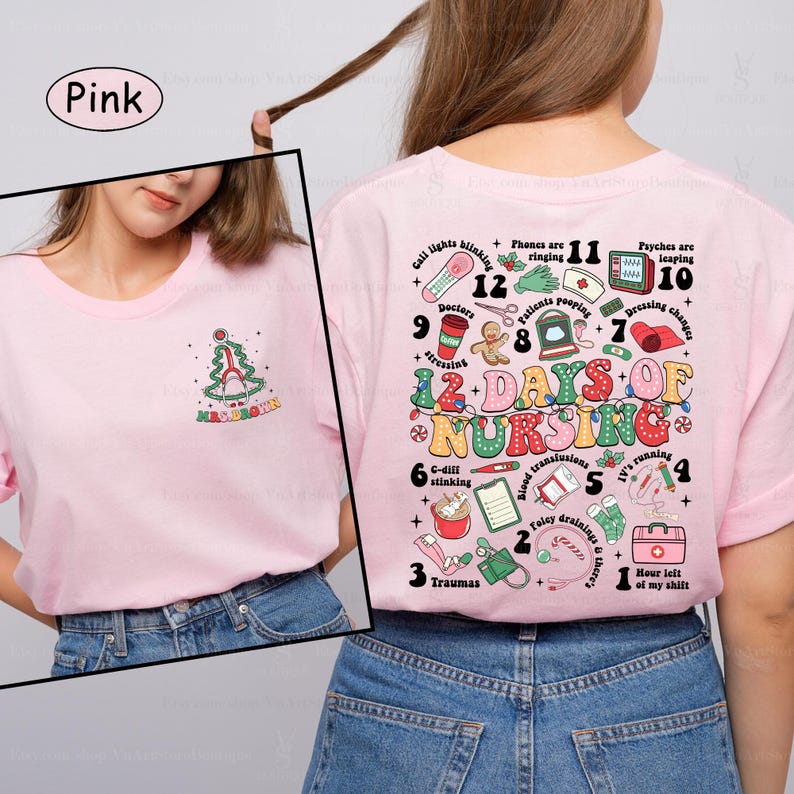 12 Days of Nursing 2 Sides Christmas Sweatshirt For Nurses