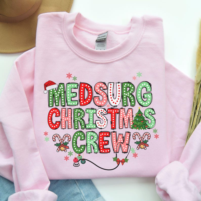 Med-Surg Nurse Shirt Christmas, Med Surg Tech Crewneck Sweatshirt, Medsurg Technician Holiday