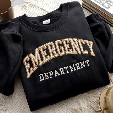 Embroidered Emergency Department Nurse Sweatshirt, ER Nurse Shirts, Emergency Medicine Nurse Shirt, Emergency Nurse Gift,School Nursing Gift