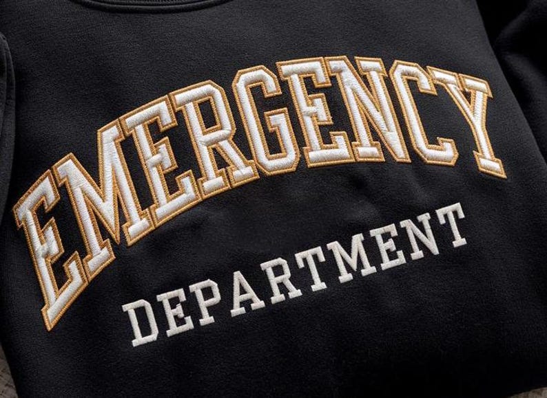 Embroidered Emergency Department Nurse Sweatshirt, ER Nurse Shirts, Emergency Medicine Nurse Shirt, Emergency Nurse Gift,School Nursing Gift