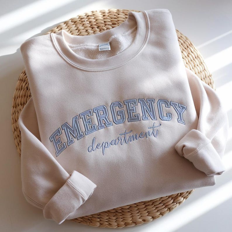 Embroidered Emergency Department Shirt; ER Sweatshirt ED Nurse Emergency Medicine ED Registered Nurse Emergency Room Er Tech, Er Nurse Gift