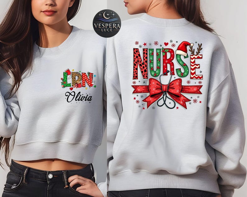 Personalized LPN Nurse Christmas Sweatshirt: Licensed Practical Nurse Gift