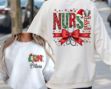 Personalized LPN Nurse Christmas Sweatshirt: Licensed Practical Nurse Gift