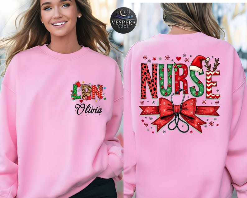Personalized LPN Nurse Christmas Sweatshirt: Licensed Practical Nurse Gift